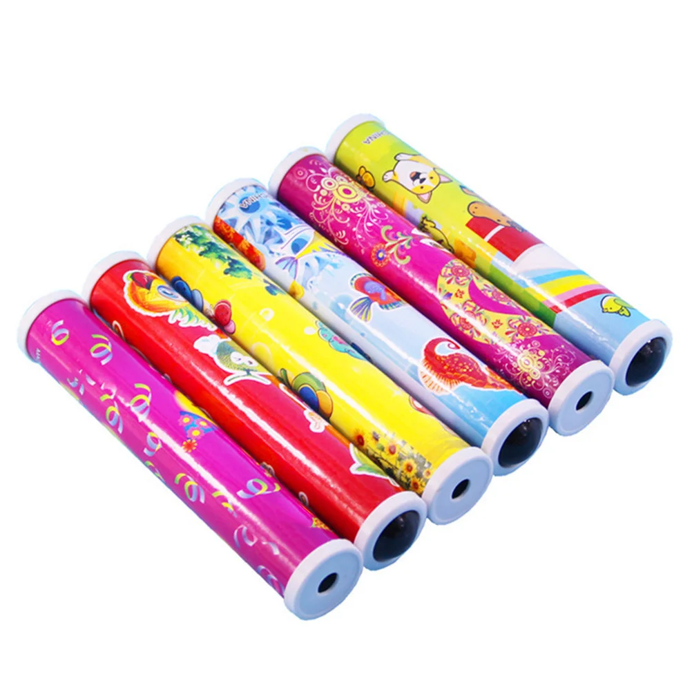 3Pcs 어린이 만화경 다채로운 마법의 교육 선물 어린이를위한 창의력 비전 만화경을 자극합니다