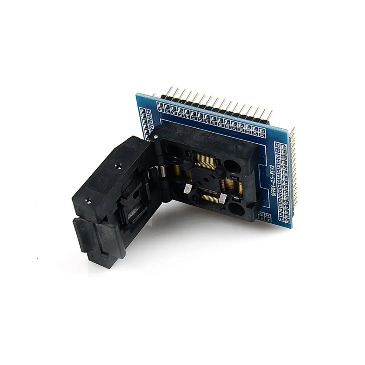 Test Socket Programming Adapter Conversion Block for 0.5mm QFP64 TQFP64 LQFP64 IC Programmer Adapters