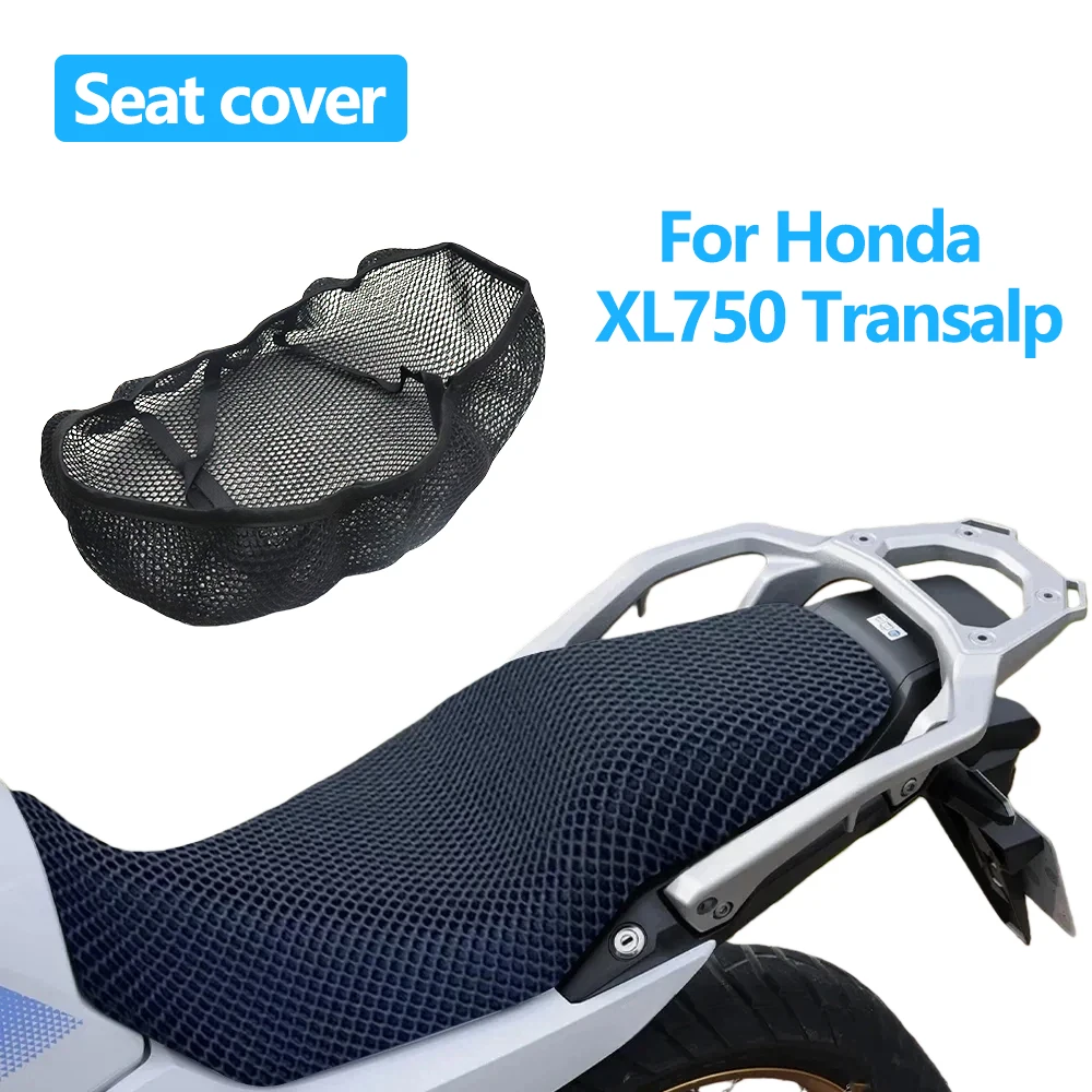 For Honda XL750 Transalp Motorcycle Seat Cover 3D Mesh Fabric Seat Non-Slip Breathable Heat Insulation Protect Cushion