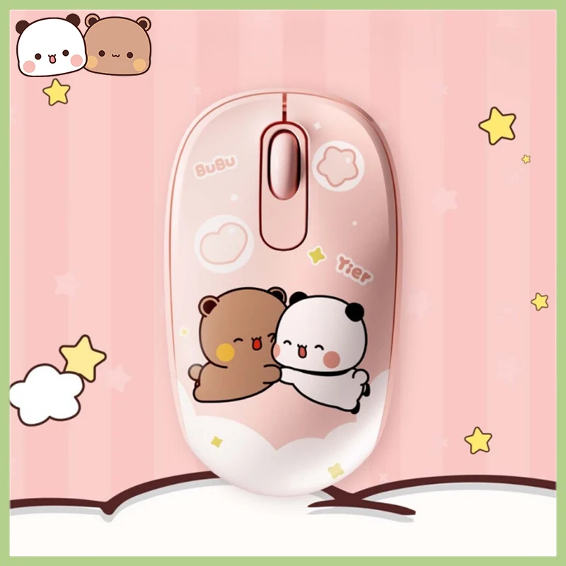 

Официальная оригинальная клавиатура и мышь Panda Bubu и Dudu — мультяшная клавиатура-мышь Panda Bubu и Yier, милый праздничный подарок