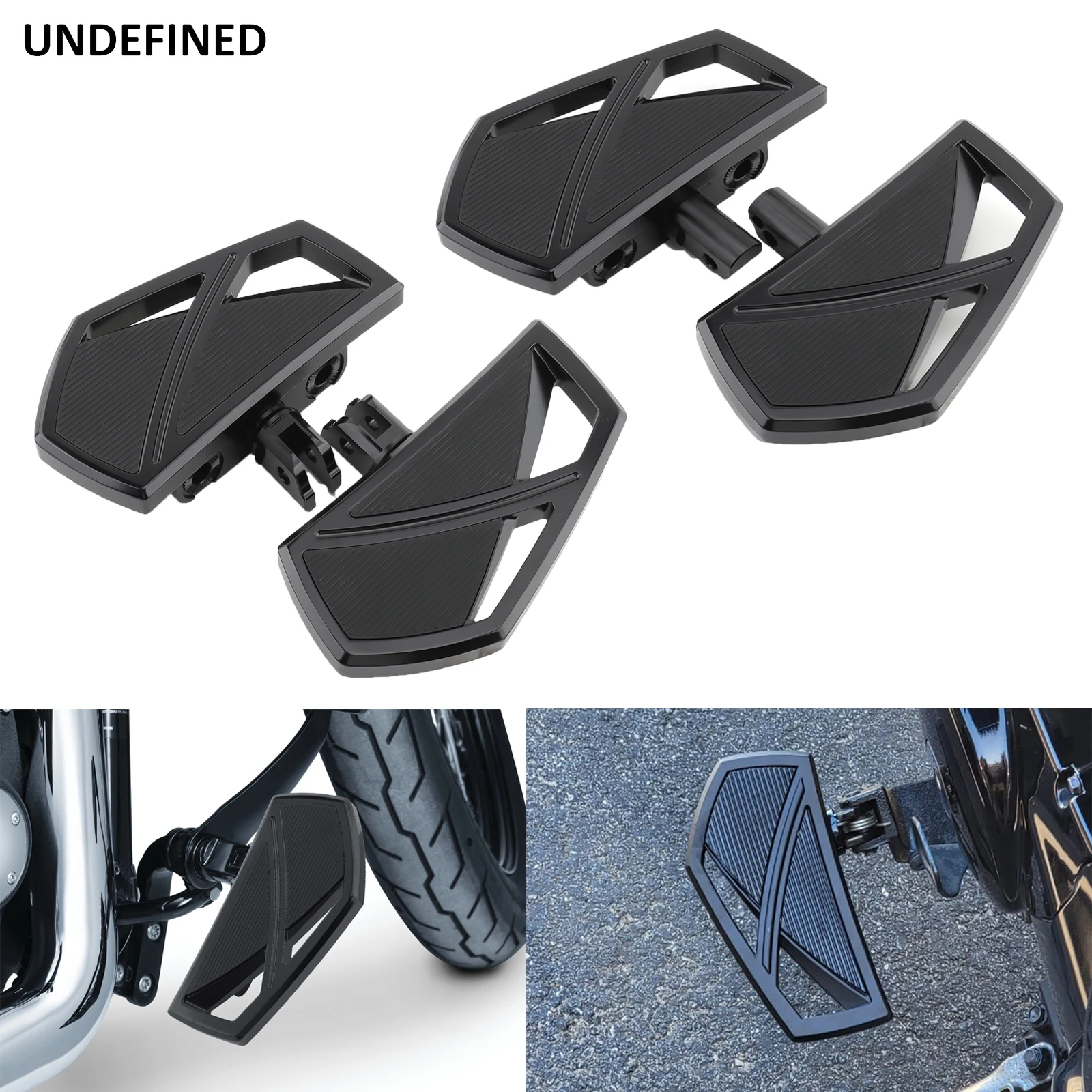 

Motorcycle Front Rear Floorboards Phantom Black Foot Pegs For Harley Softail Fat Boy Sport Glide Street Bob Low Rider 2018-2023