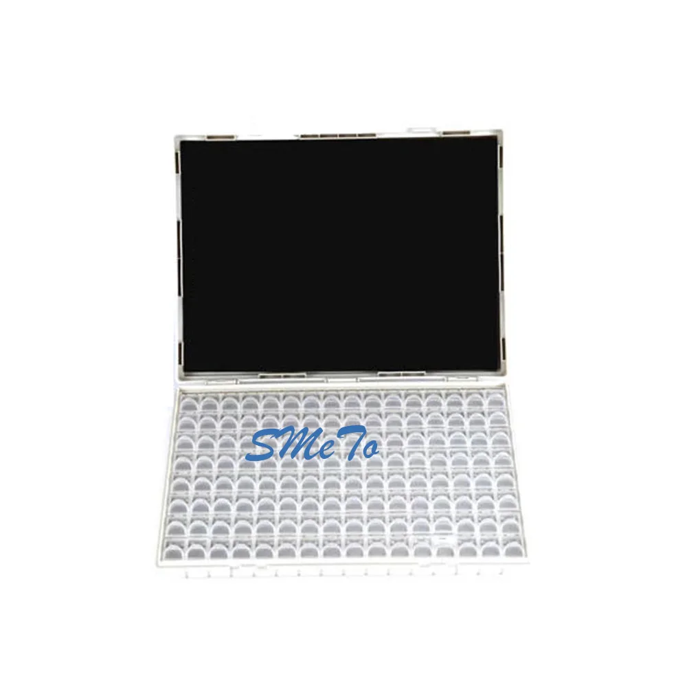 128-Grid SMT SMD Component Storage Box Plastic Parts Organizer Case for Electronic Components Sample Box Small Parts Kit