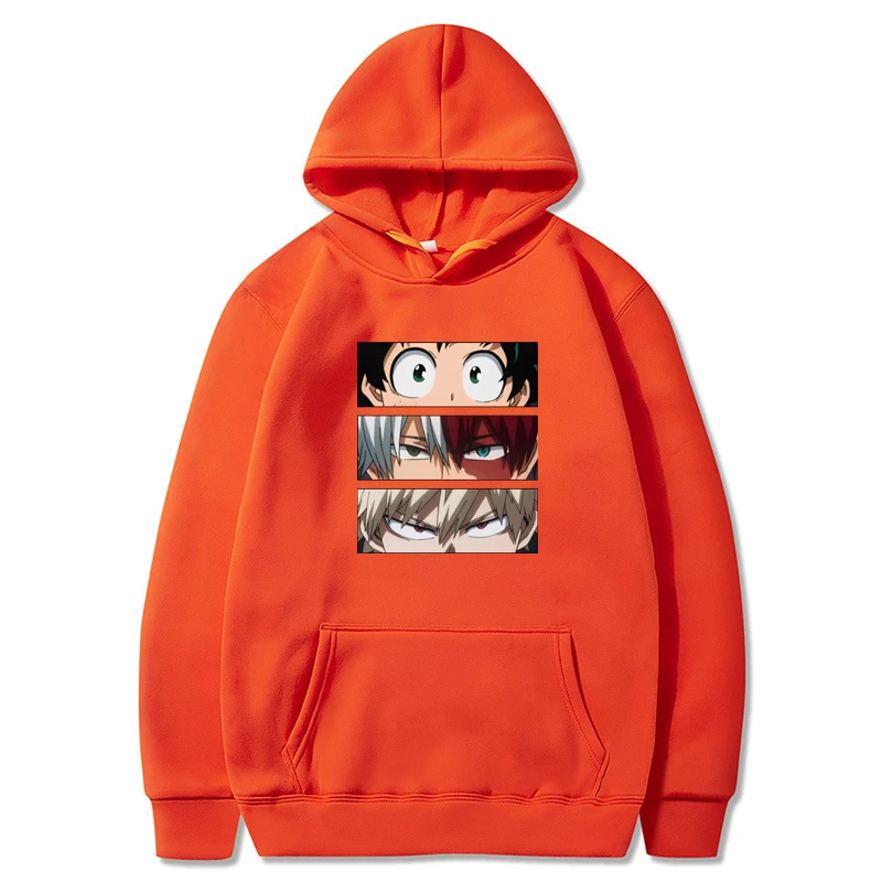 Hoodies My Hero Academia para mulheres, mangas compridas, moletons casuais de grandes dimensões, desenhos animados japoneses, moletom solto