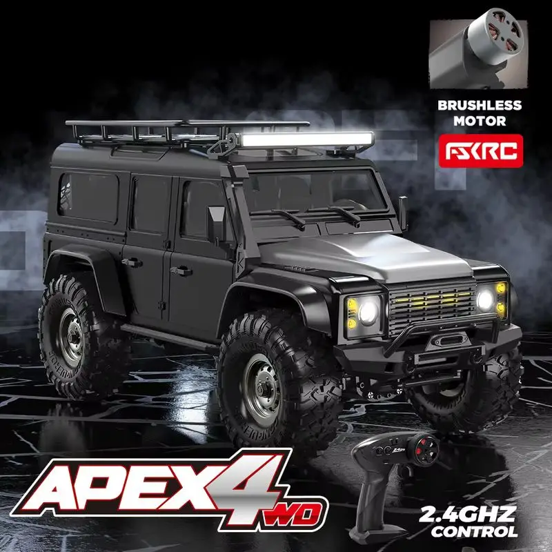 New HB R16 Series Brushless Version RC Cars 1/16 2.4G 4WD Off-Road Climbing Vehicle with LED Crawler Upgraded Cars Models Toys