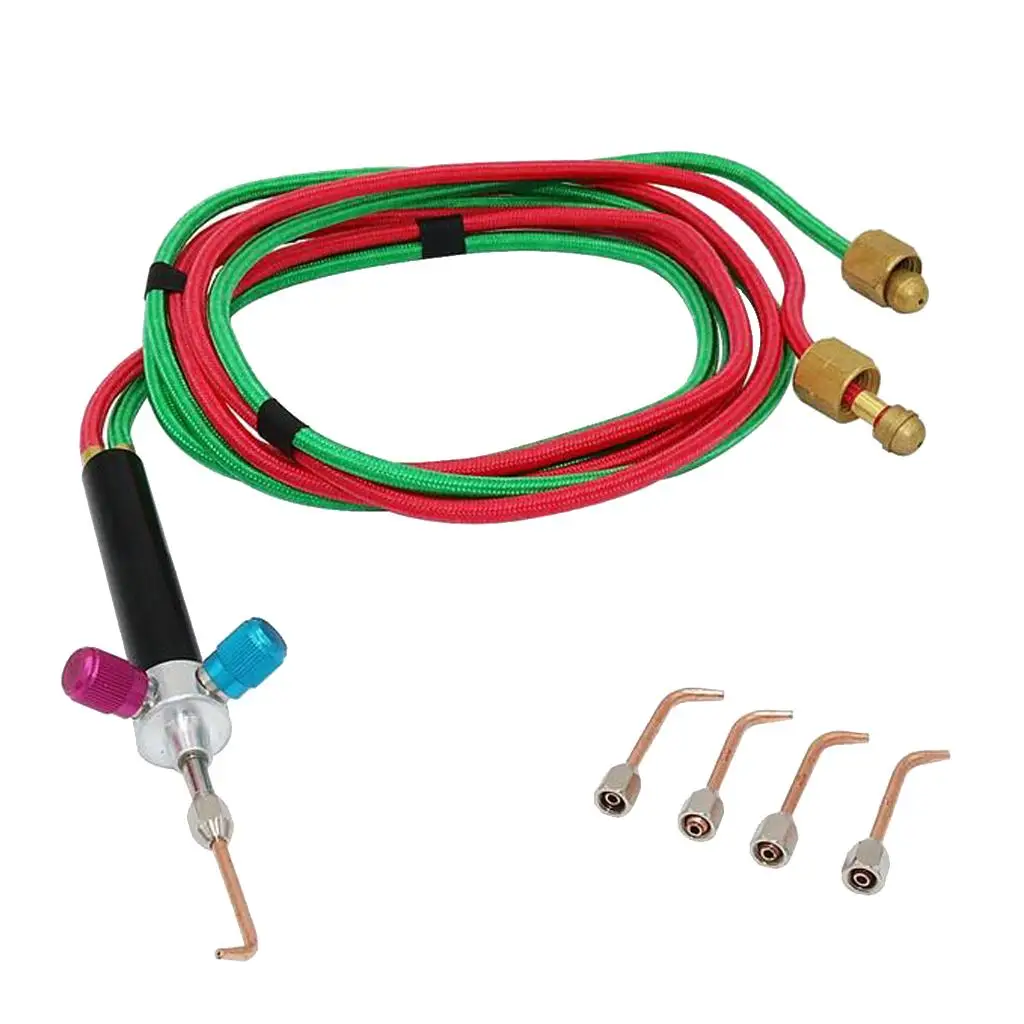 Oxygen and Acetylene Mini Gas Welding Torch Set Adjustable Flame Kit for Jewelry Making Soldering and Welding