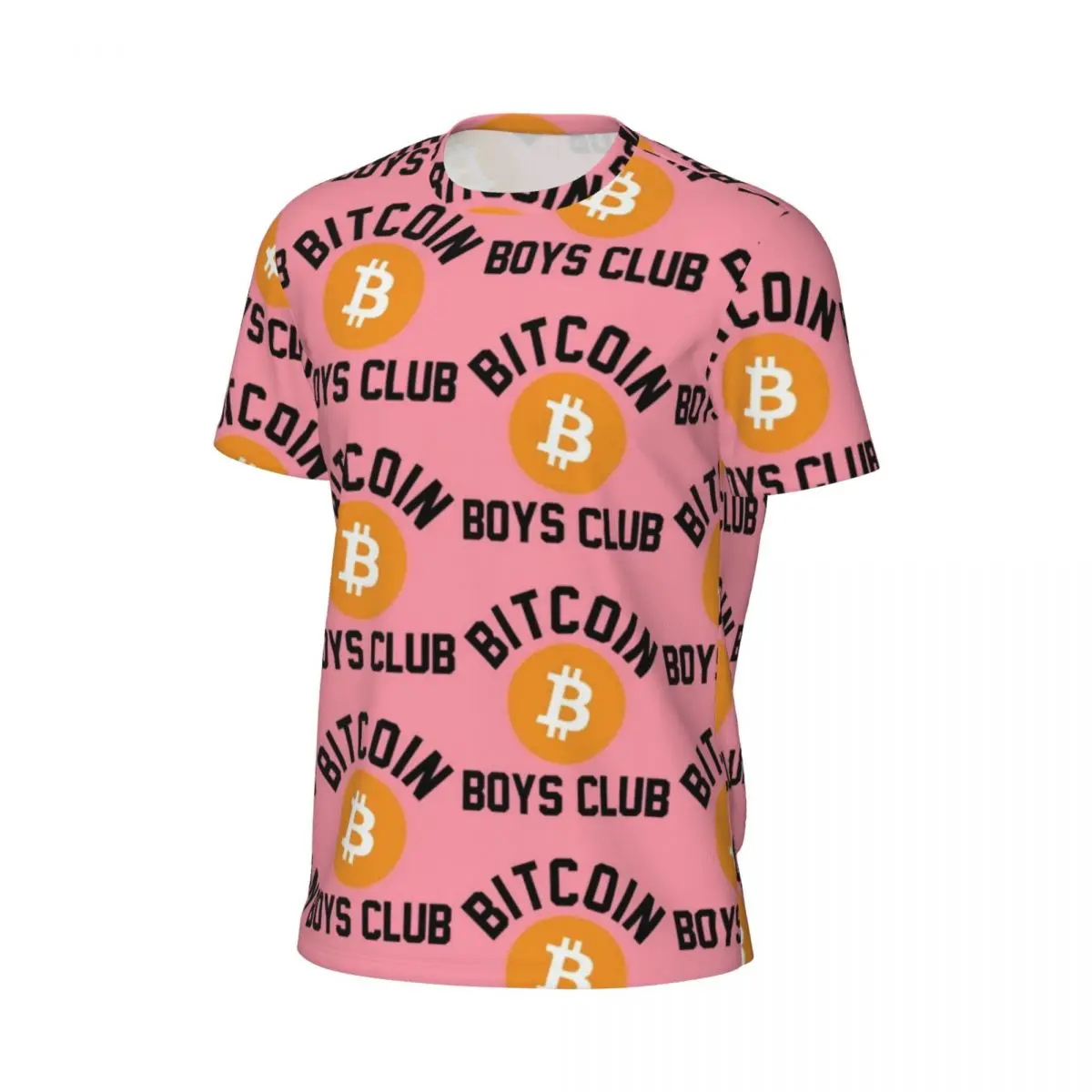 Bitcoin Logo Sports T Shirt Crypto Currency Trendy Cool T-Shirts Men Street Style Tee Shirt Summer Short Sleeves Printed Tops
