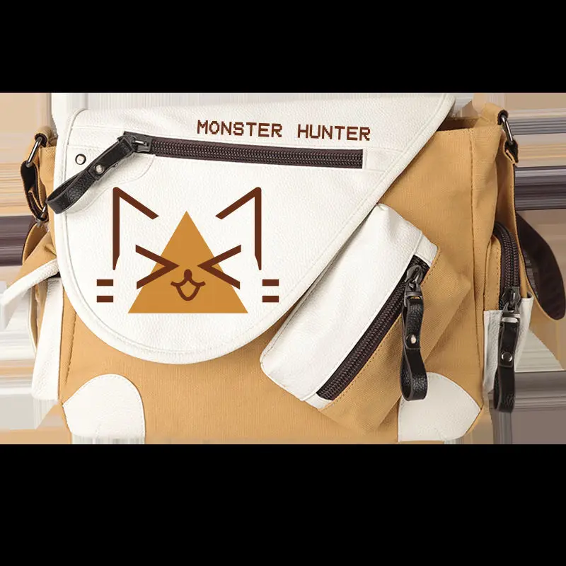 Monster Hunter Rise Game Товары Молодежная студенческая функциональная сумка через плечо на одно плечо Рюкзак унисекс Anine