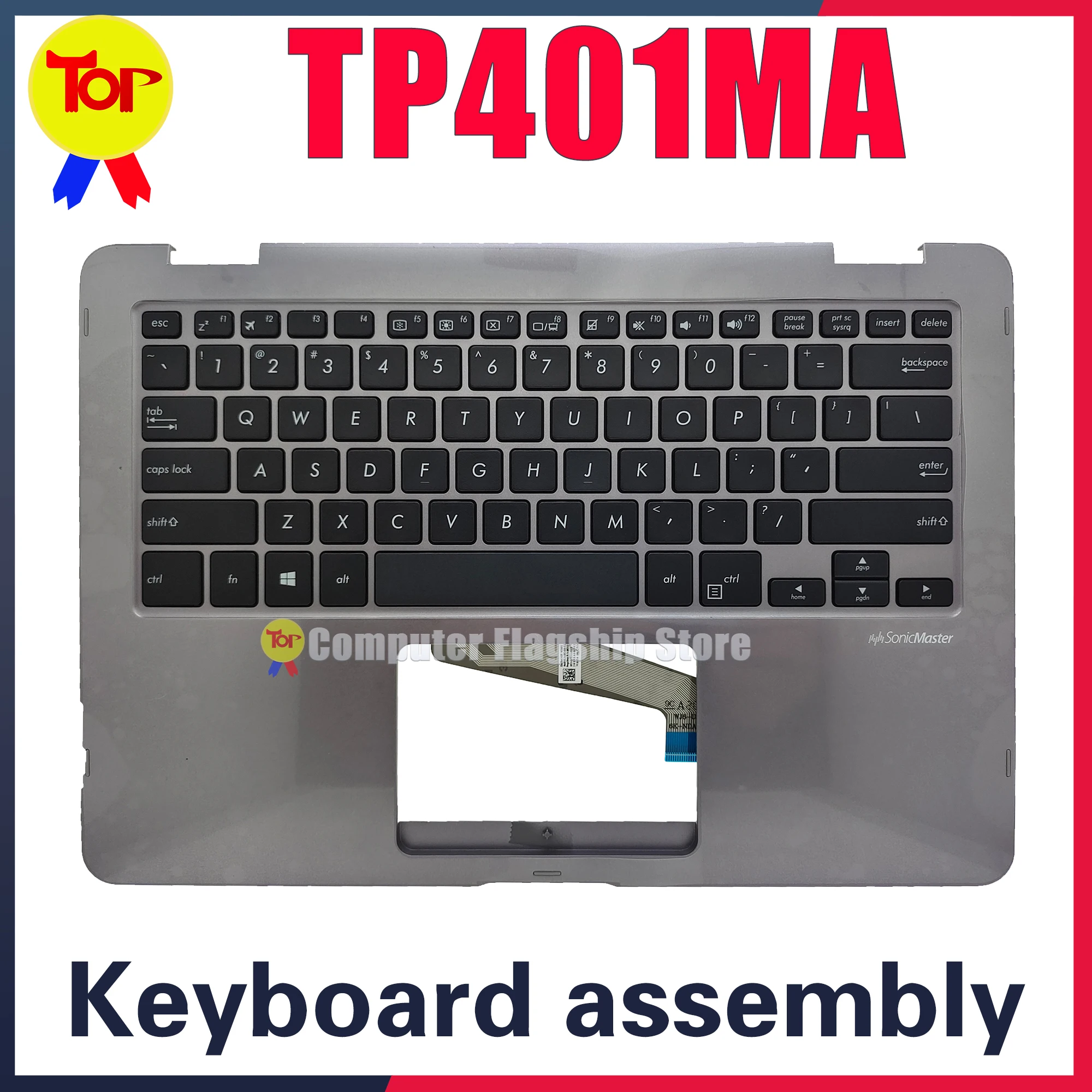 

KEFU TP401MA For ASUS Laptop Keyboard TP401M TP401N TP401 TP401NA Original Keyboard Palmrest C Shell Assembly