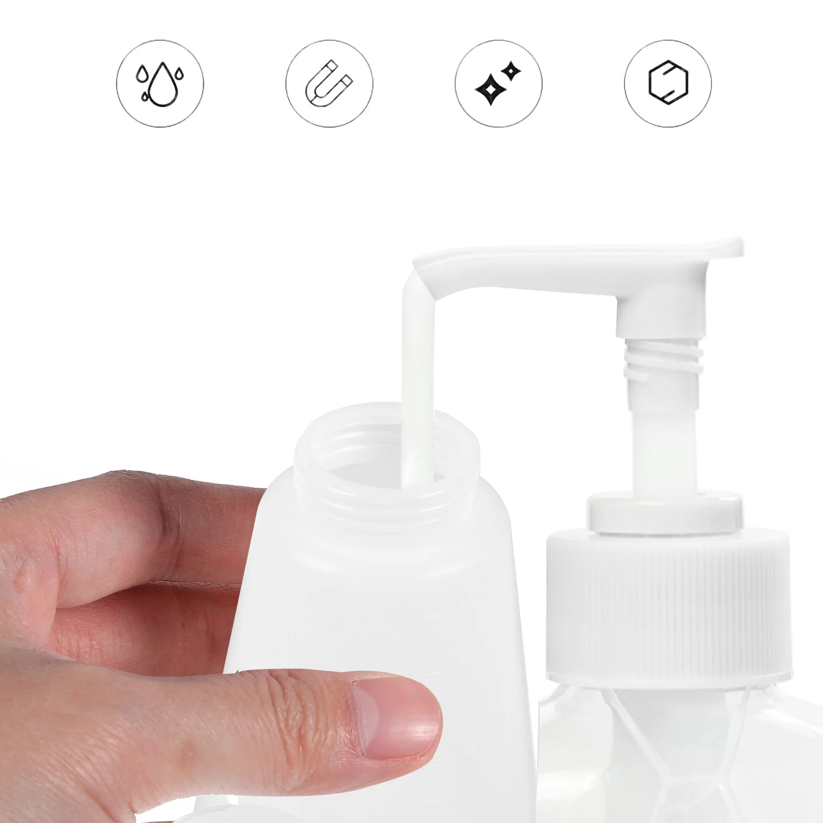 Bouteilles à pompe vides, distributeurs de dissolvant de vernis à ongles, pompe à liquide rechargeable étanche, 2 pièces