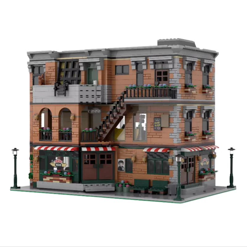 MOC 4653PCS Gebäude Modulare Street View Wohnung Kleine Partikel Bausteine Montage Spielzeug Modell Set Weihnachten Geschenk