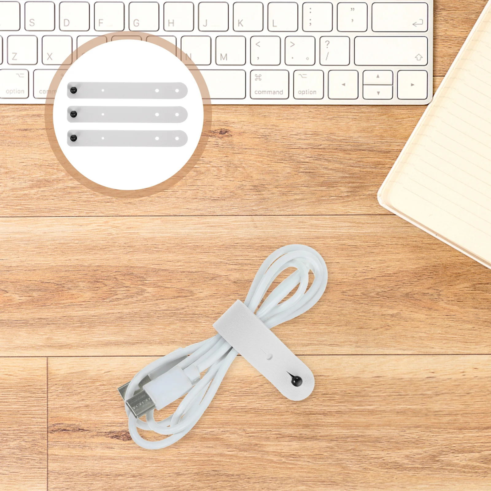 

5pcs Cable Organizer Strap Winder Cord Management Tie For Cables Earphones Curtains Reusable Wire Ties Stocking Stuffers