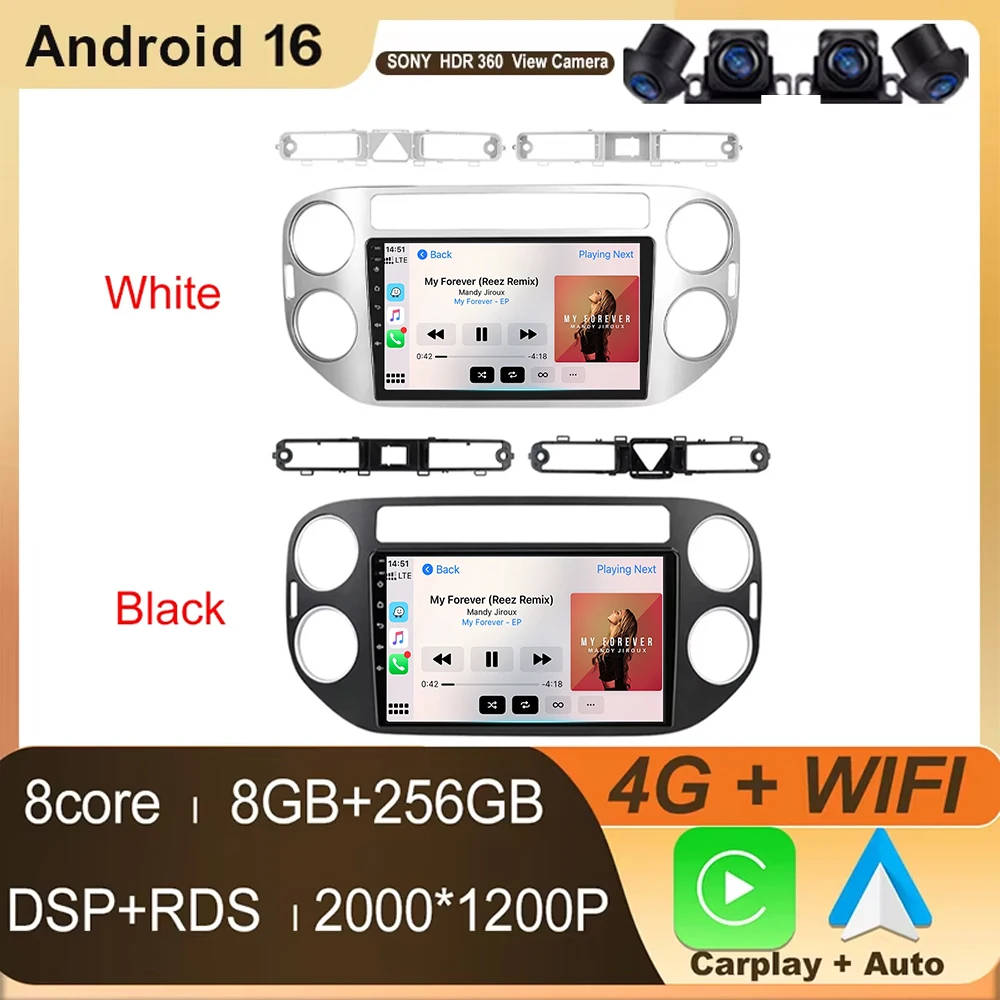 Android Auto Multimedia For VOLKSWAGEN VW GOLF 5 PLUS TIGUAN 2007-2016 Car Radio Video GPS Navigation Carplay 2din DVD Stereo 5G