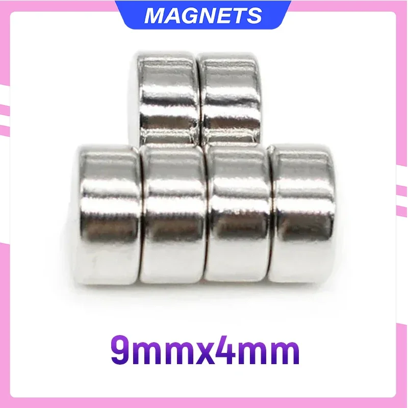 10/20/50/100/200PCS 9mm x 4mm Neodymium Magnet 9x4mm N35 NdFeB Round Super Powerful Strong Permanent Magnetic imanes 9*4mm