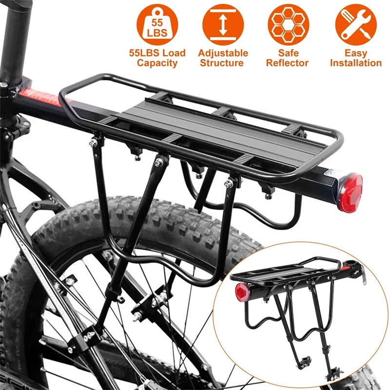 Bike Cargo Rack Rear Shelf Aluminum Alloy Cycling Bicycle Back Luggage Carrier Rack Quick Release MTB Road Bicycle Seat Bracket