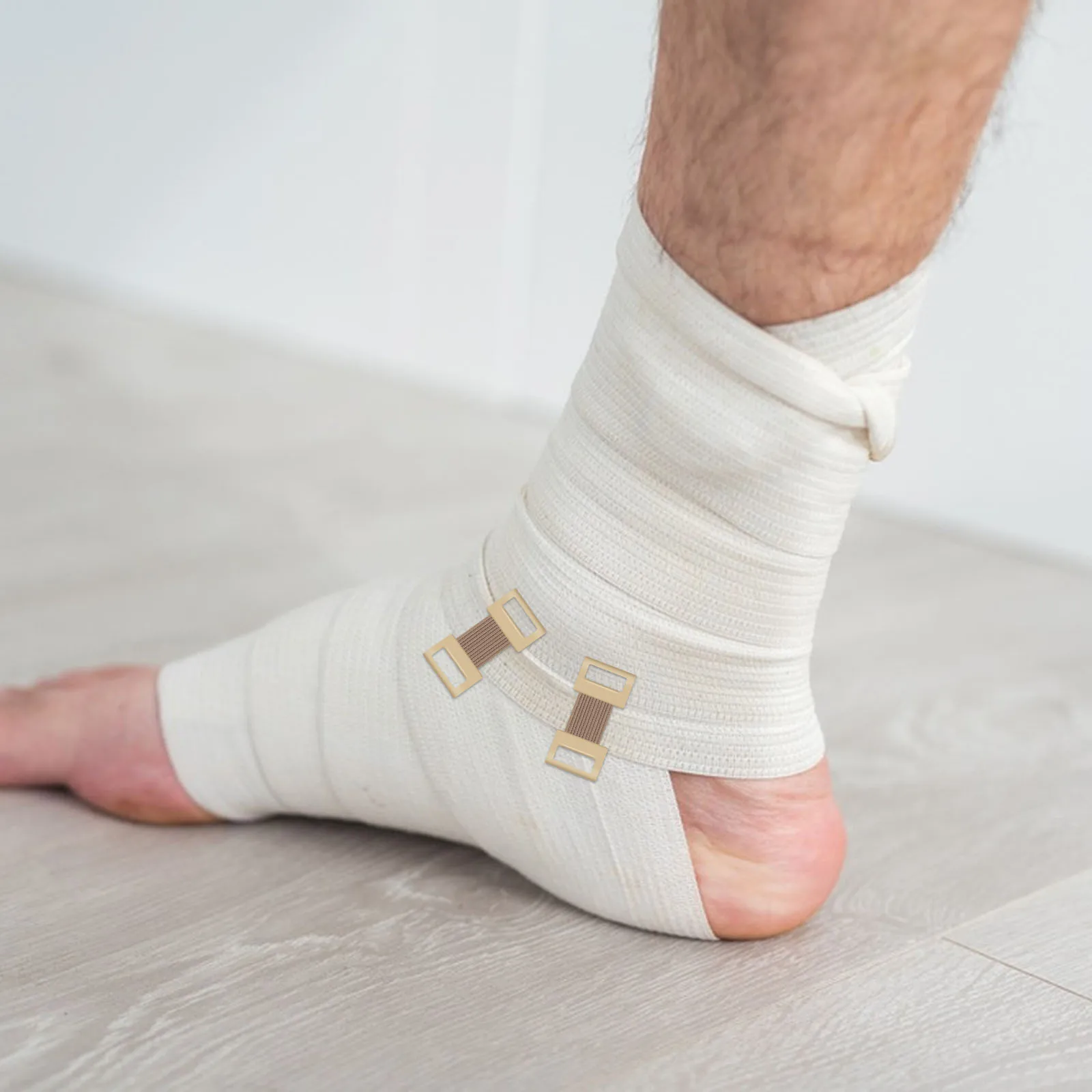 

50Pcs Elastic Clips Aluminum Bandage Clasps Plastic Hook for Bandage Wraps Compression Support Clips