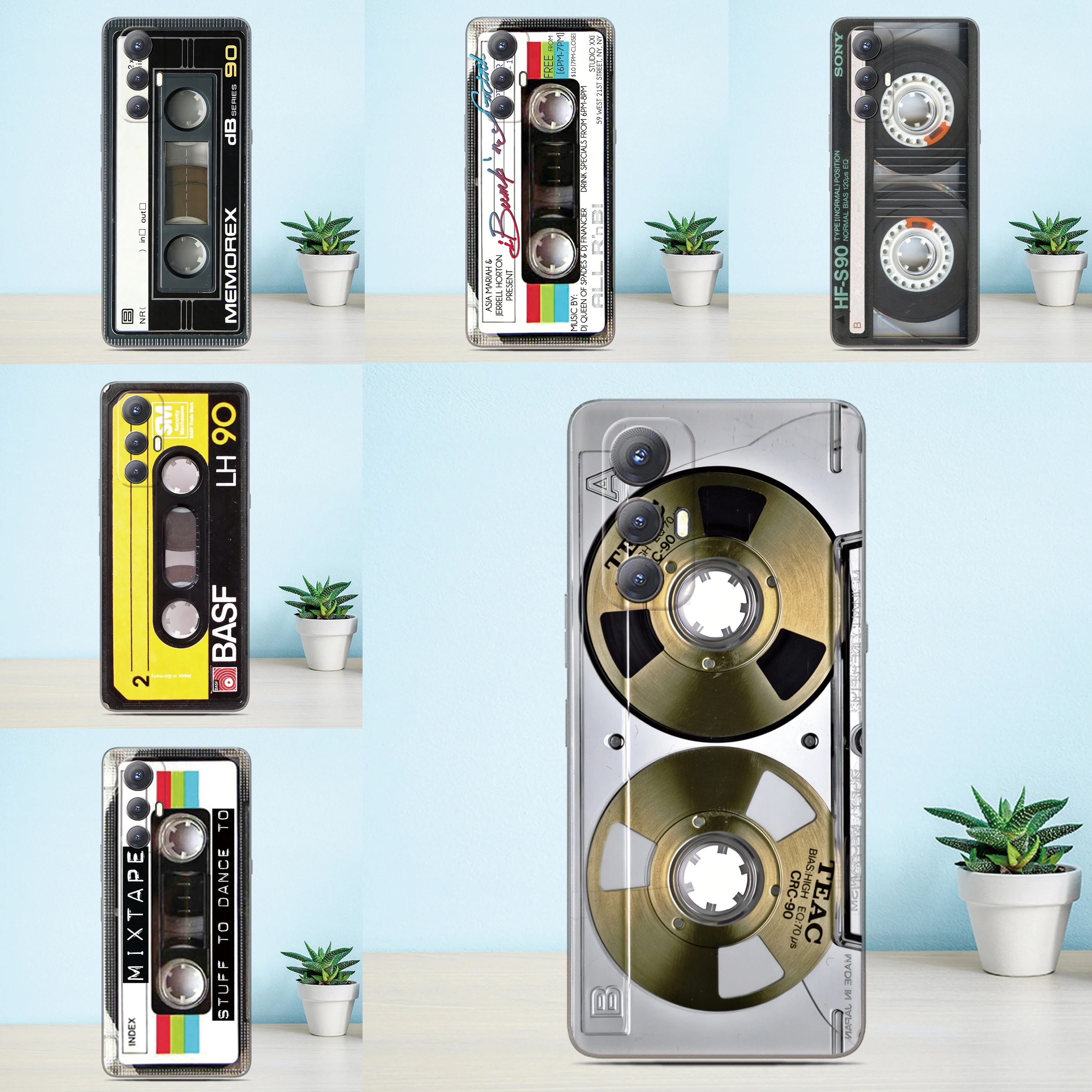 Funda de teléfono retro con diseño de cinta de música para Sony Xperia 1 VIII 10 VII 5 VI V IV III II XZ5 XZ4 XZ3 XZ2 XA2 L3 6 7 8, cubierta trasera personalizada con foto