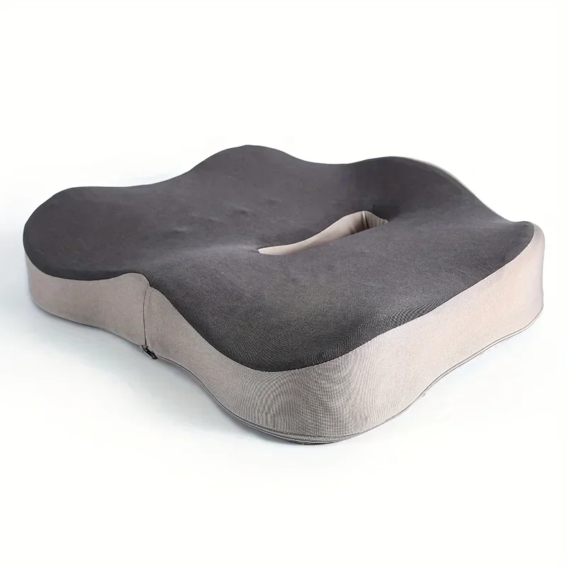 1 Stück ergonomisches Sitzkissen aus Memory-Schaum – Komfortstütze für Bürostuhl, Heimschreibtisch, Auto und Rollstuhl – lindert den Druck