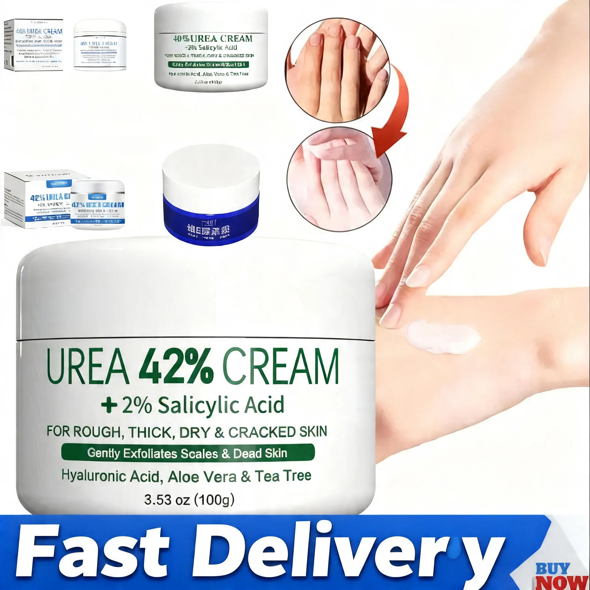 50/70/100/150G Urea Hand and Foot Cream Softens And Moisturizes Skin Relieves Dryness Repairs Cracks Exfoliates Dead Skin Care