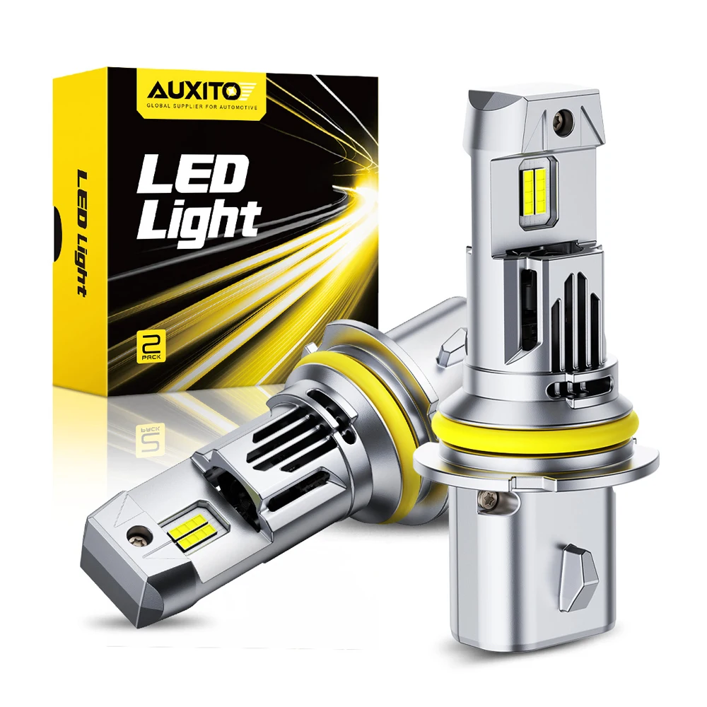 

2x AUXITO CANBUS HB5 9007 LED Headlight Bulbs Hi Low Beam 30000LM 70W Car Headlamp with Fan Wireless Style 6500K White 2025 New