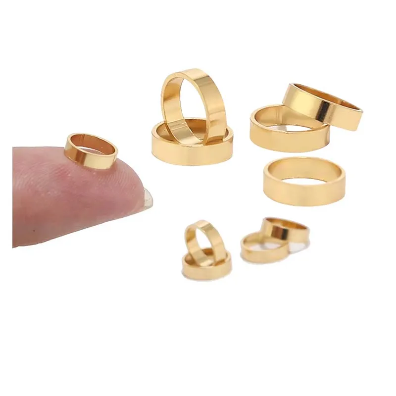 100PCS Stainless Steel 8mm Round Closed Seamless Jump Rings Gold Connector Findings For Jewelry Making