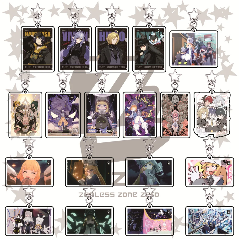 Zenless Zone Zero 6cm Acrylic Keychain Game Themed Bag Charm Keyring, Collectible Decor Gift for Gamer & Anime Fans