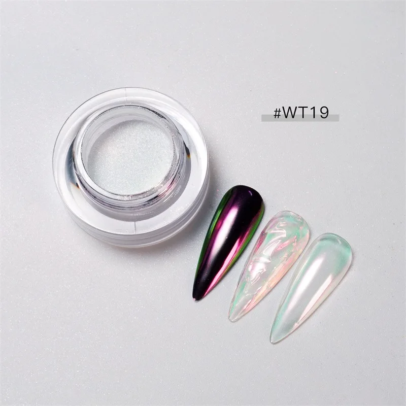 HNDO Neue 10 Farben Aurora Magic Mirror Pulver Nagel Glitter Chrom Pigment Staub Effekt für Nail art Decor Maniküre Design 2025