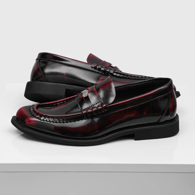 Sizes 38-46 Classic Men Formal Shoes Black Red Brand Casual Versatile Suitable Both Business Office Wear American Banquet Shoes