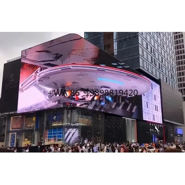 3840 هرتز/ثانية HD معدل التحديث مخصص سطوع عالية مقاوم للماء ثلاثية الأبعاد الزاوية LED جدار الفيديو في الهواء الطلق لوحة عرض إعلانات