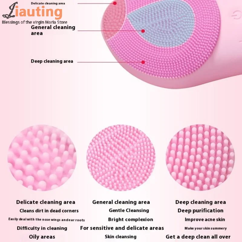 Brosse de nettoyage du visage étanche pour hommes et femmes, brosse de nettoyage électrique exfoliante Rechargeable pour épurateur de visage