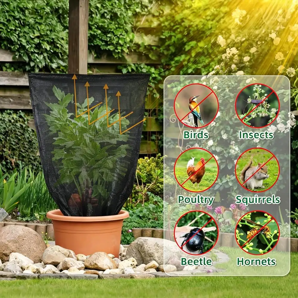 Plant Protection Cover Bird Netting for Garden Protection Pest Barrier with Drawstring Mosquito Net Cover Tomato for Plants