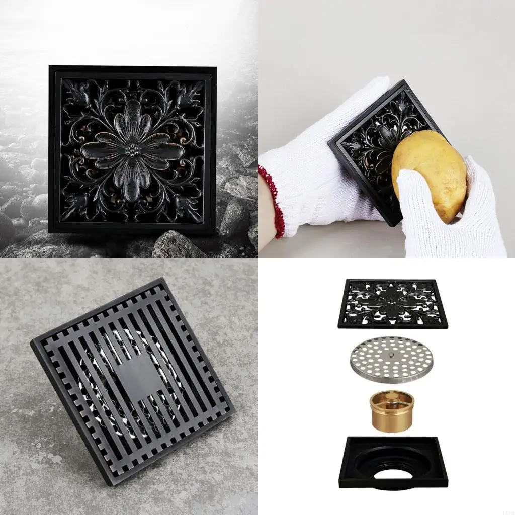 

Invisible Floor Drain Hair Catcher Square Drain Strainer Backflow Preventer