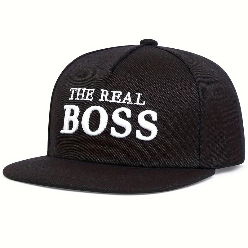 Children THE REAL BOSS Embroidery Baseball Caps Hip-hop Hats Spring Autumn Outdoor Adjustable Casual Hat Boy Girl Trave