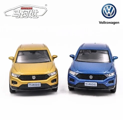 1:36 VOLKSWAGEN T-ROC SUV Alloy Model Toy Car 11.6cm Diecast Pull Back Metal Collection Children Toys Gift