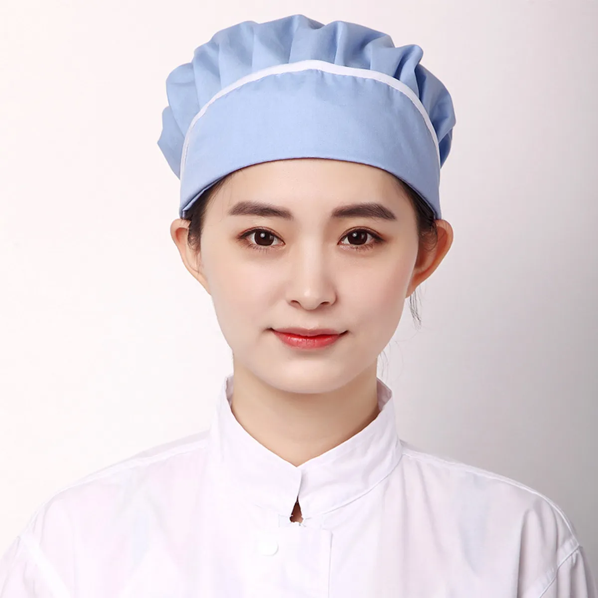 1 st stofdichte koksmuts, verstelbare, pure, lichtgewicht werkmuts voor catering, bakken, restaurantpersoneel, voedselservice