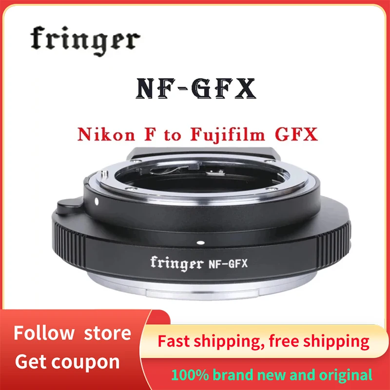 

Fringer NF-GFX Lens Adapter Ring For Nikon F Mount Lenses to Fujifilm GFX Cameras GFX100 GFX100S GFX50S GFX50R