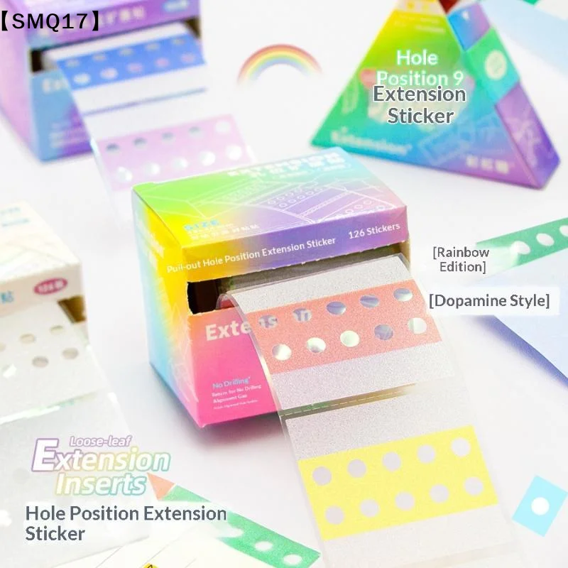 Pearl Loose Leaf Hole Expansion Sticker With Hole Sticker Convenient Sticker For Incorrect Questions【SMQ】