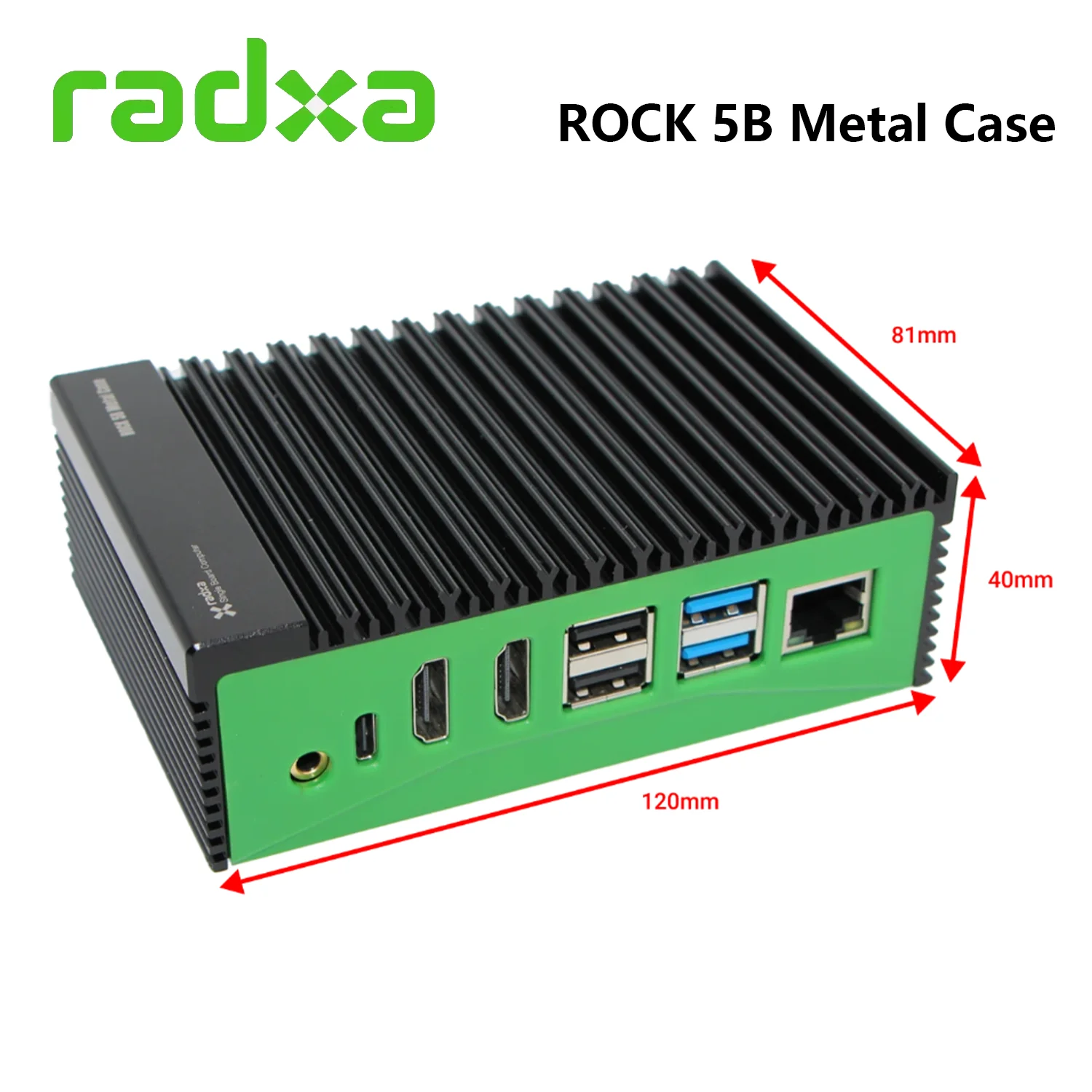 Imagem -03 - Radxa Rock Development Board Case Caixa do Metal Rocha Rocha 5b