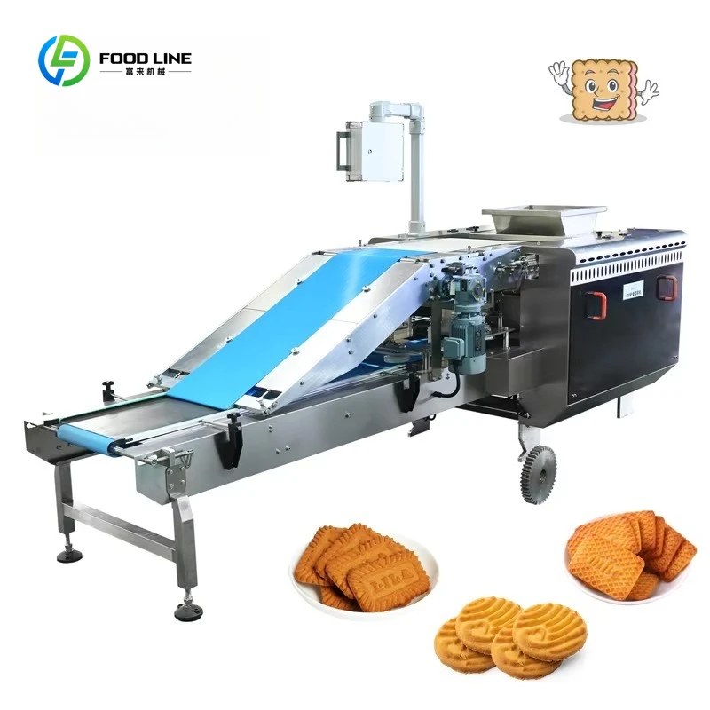 المبيعات الساخنة شبه التلقائي البسكويت الناعم تشكيل صينية نوع آلة سعة صغيرة 50-150 كجم / ساعة للقوالب الدوارة
