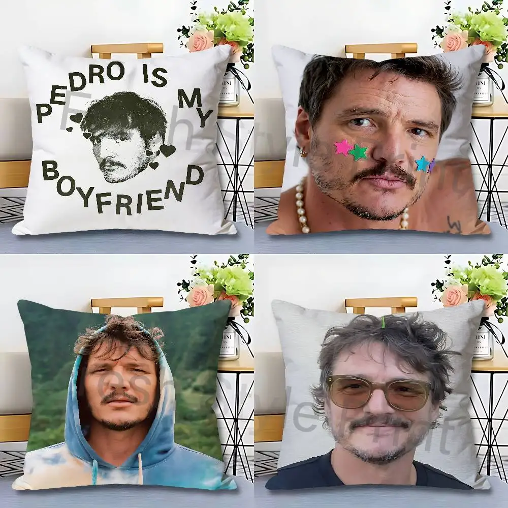 

Actor P-Pedro Pascal Pillow Cases for Bedroom Living Room Sofa Home Decor Polyester Cushion Cover with Zipper