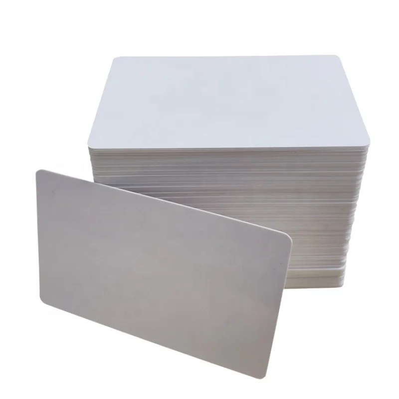 

100pcs a lot High Quality Printable CR80 Laminated Sublimation Plastic White Id Business Blank PVC Card