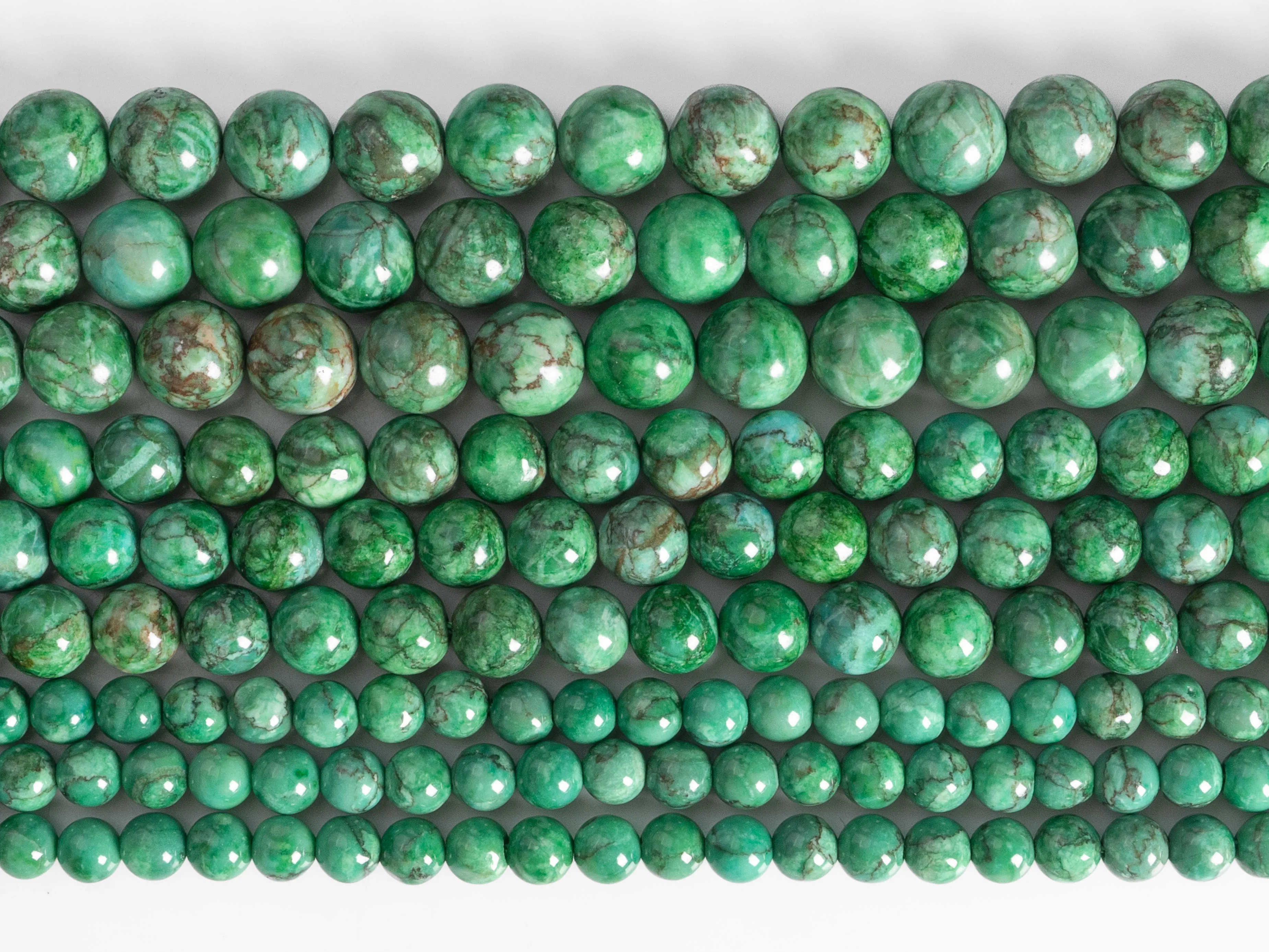 Perles Rondes en Magnésite Verte Naturelle Authentique, Pierres Précieuses de Qualité AAA, Turquoise, 6/8/10mm, pour Bijoux de Direction