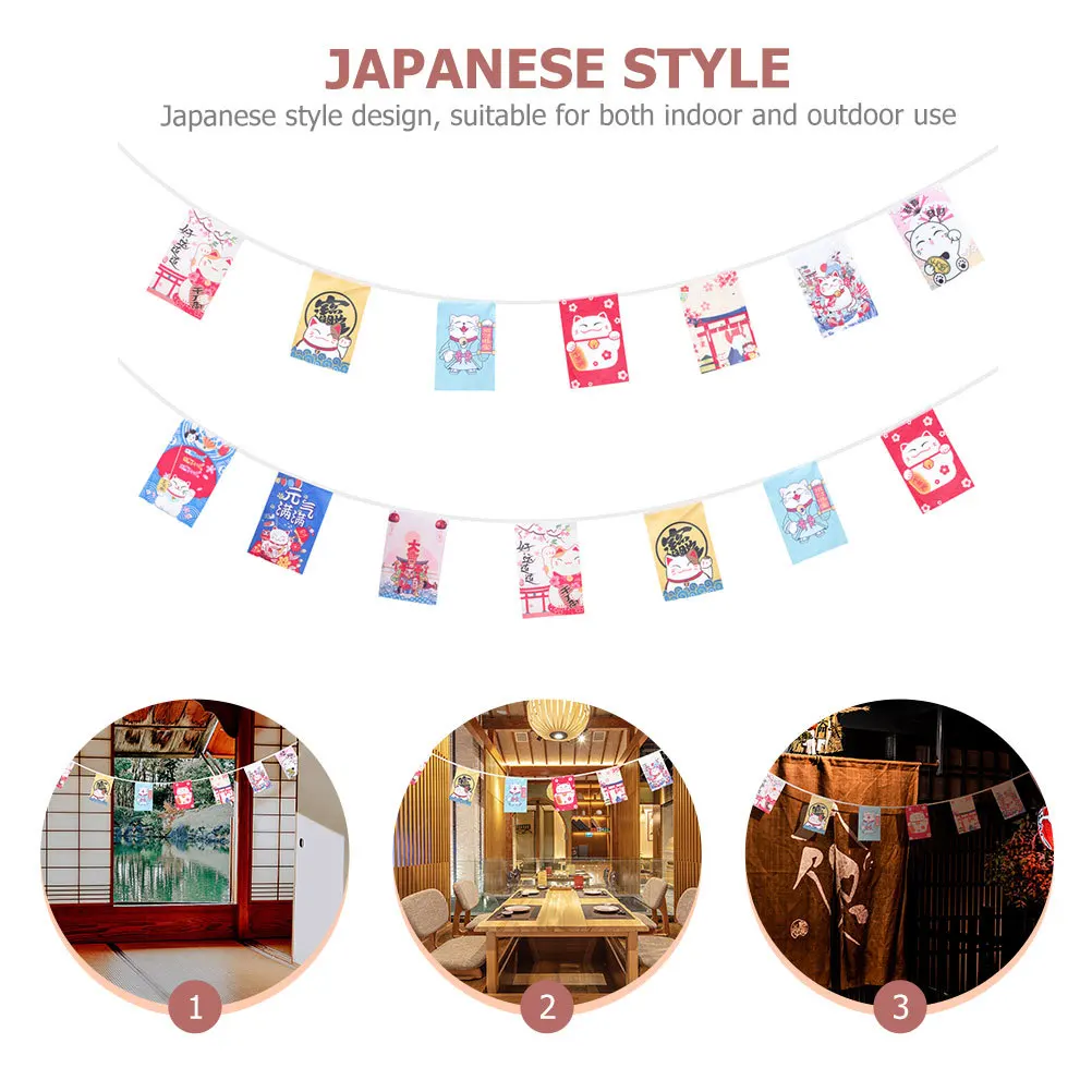 

2Pcs Japanese Style Hanging Banner for Kitchen Fireplace Front Door Stairs Decor Japanese Style Banners Restaurant Flag Banners