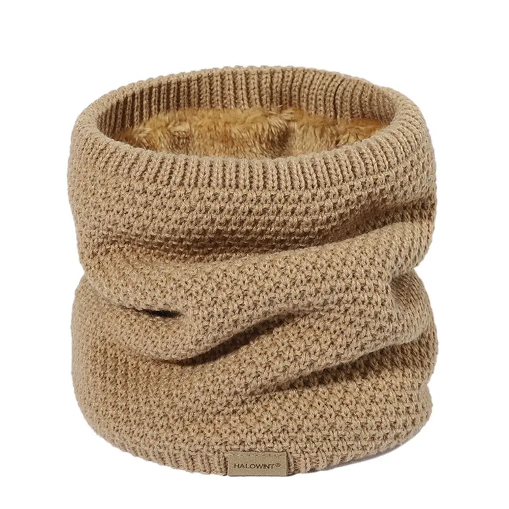 Moda engrossado forro pescoço gaiter malha manter quente tubo de esqui cachecol meia máscara facial inverno