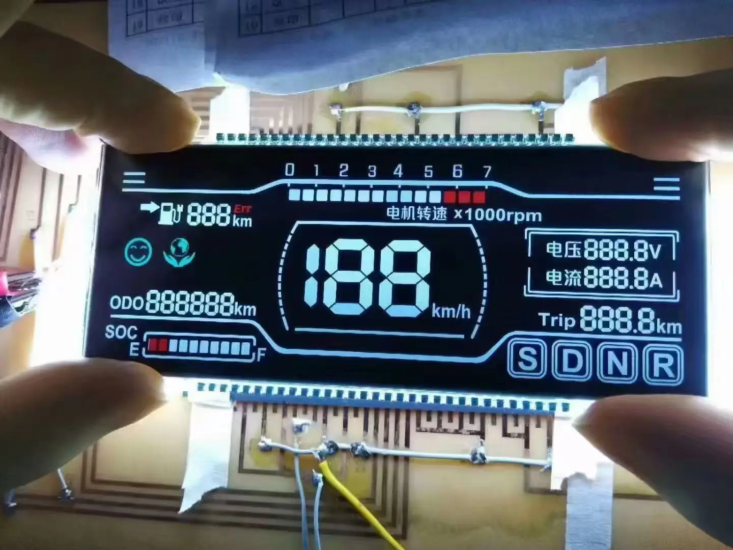 LCD display screen STN, FSTN, HTN, TN, VA, BTN segment code screen mold making and customization