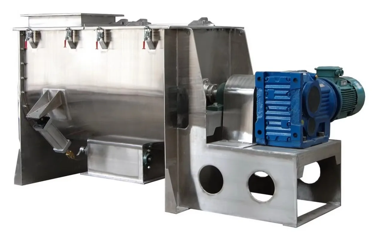 Durable Horizontal Ribbon Mixer Various Materials High Precise in Large Quantities Mixing Machine