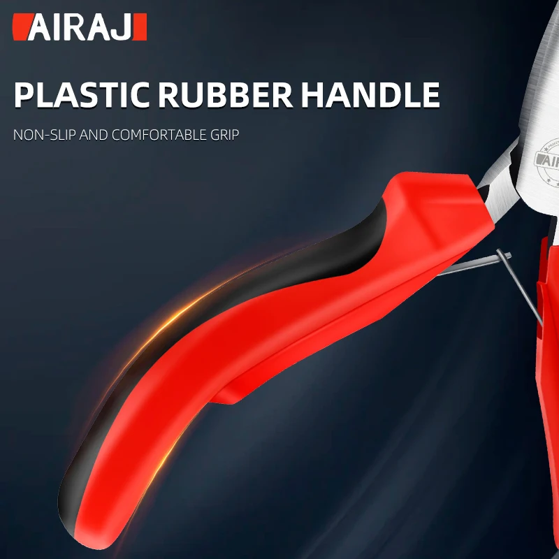 AIRAJ 4.5 Inch , Multifunctional Pliers Top Cutting Curved Mouth Oblique Mouth Pointed Wire Pliers Industrial Grade Manual Tool