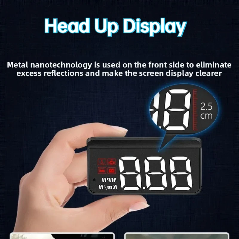 

Universal Automotive HUD Head Up Display Portable Multifunctional OBD High-Definition Car Display M3 for Vehicle Modification