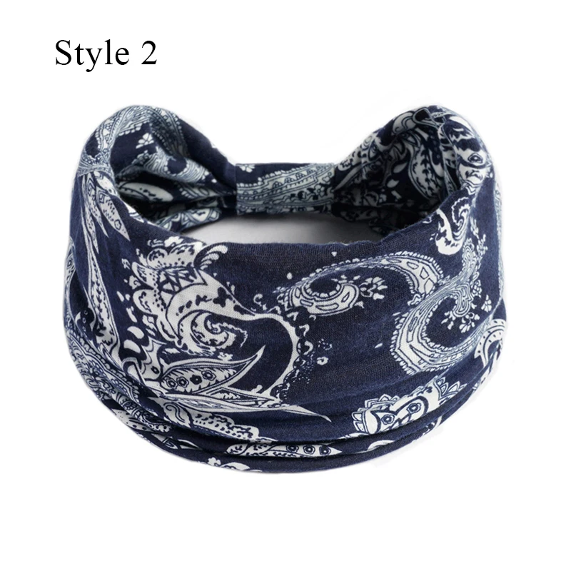 Fashion Women Boho Flower Wide Girls Hair Bands Dot Headbands Knot Elastic Turban Bandage Bandanas HairBands Hair Accessories