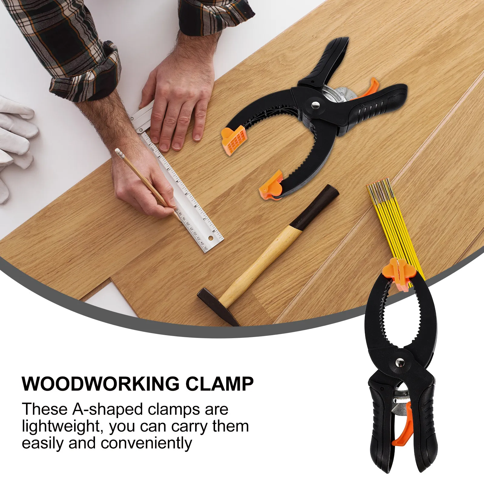2Pcs Premium A-Shaped Quick Release Spring Clamps for Background Cloth Photo Studio Carpentry DIY Projects Lightweight Portable