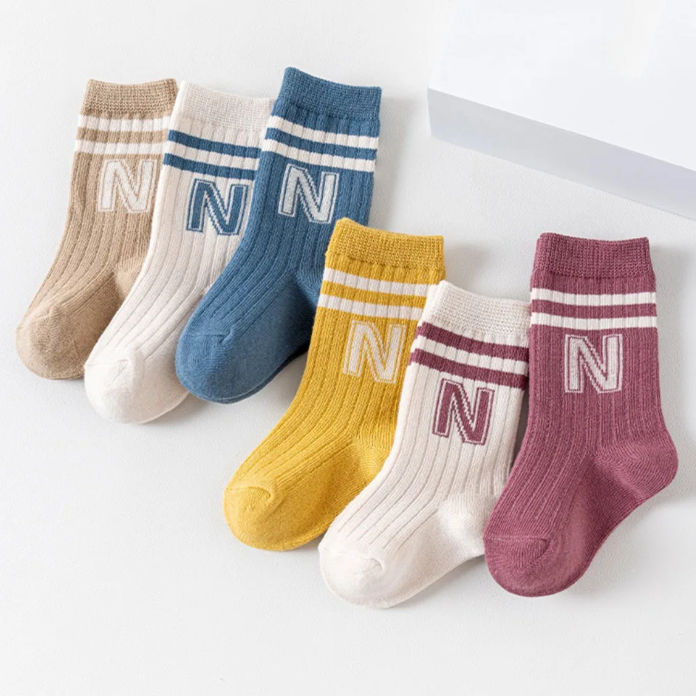 Newborn Baby Cotton Long Calf Socks Infant Mid Tube Spring Autumn Knit Boys Girls Casual Kids Socks Floor Toddler Accessories